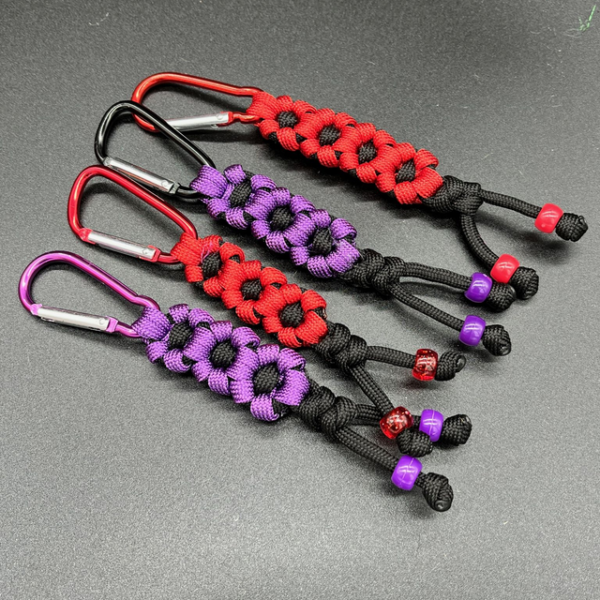 Poppy personalised horse keyring, hand-braided to order in the UK