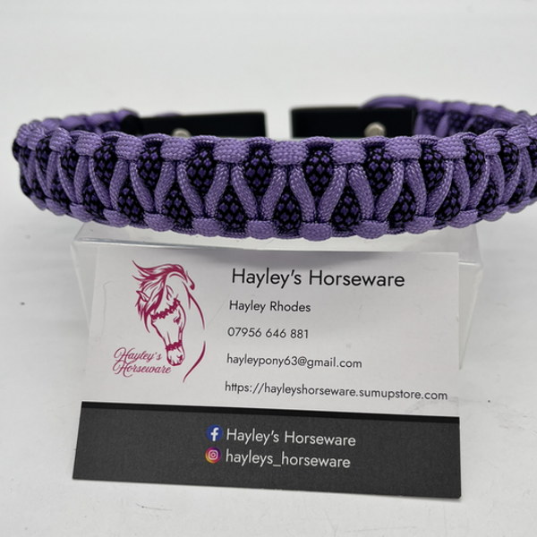 Solomon pattern personalised browband for horses, hand-braided in the UK