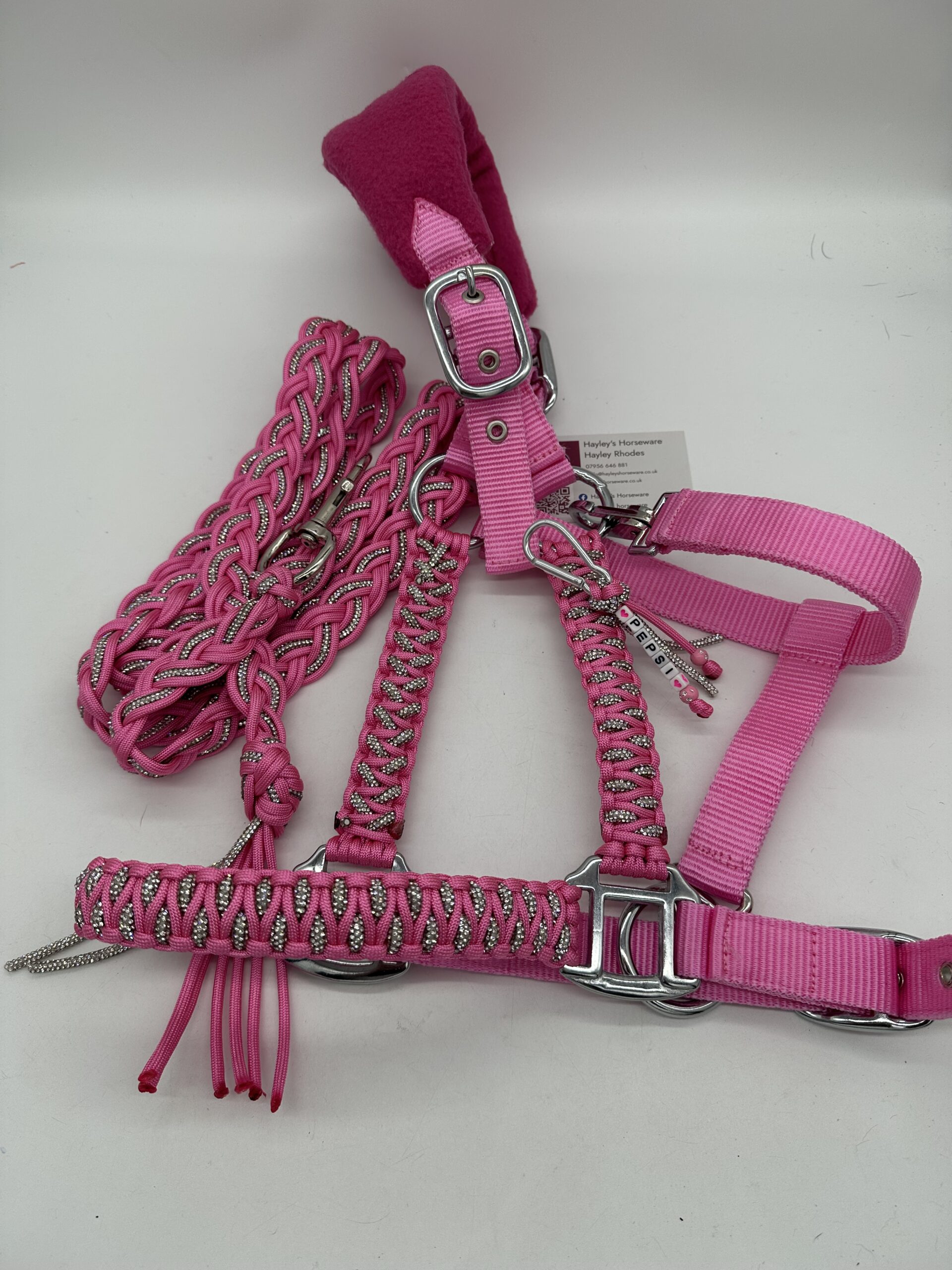 Diamante flat braid Lead Rope